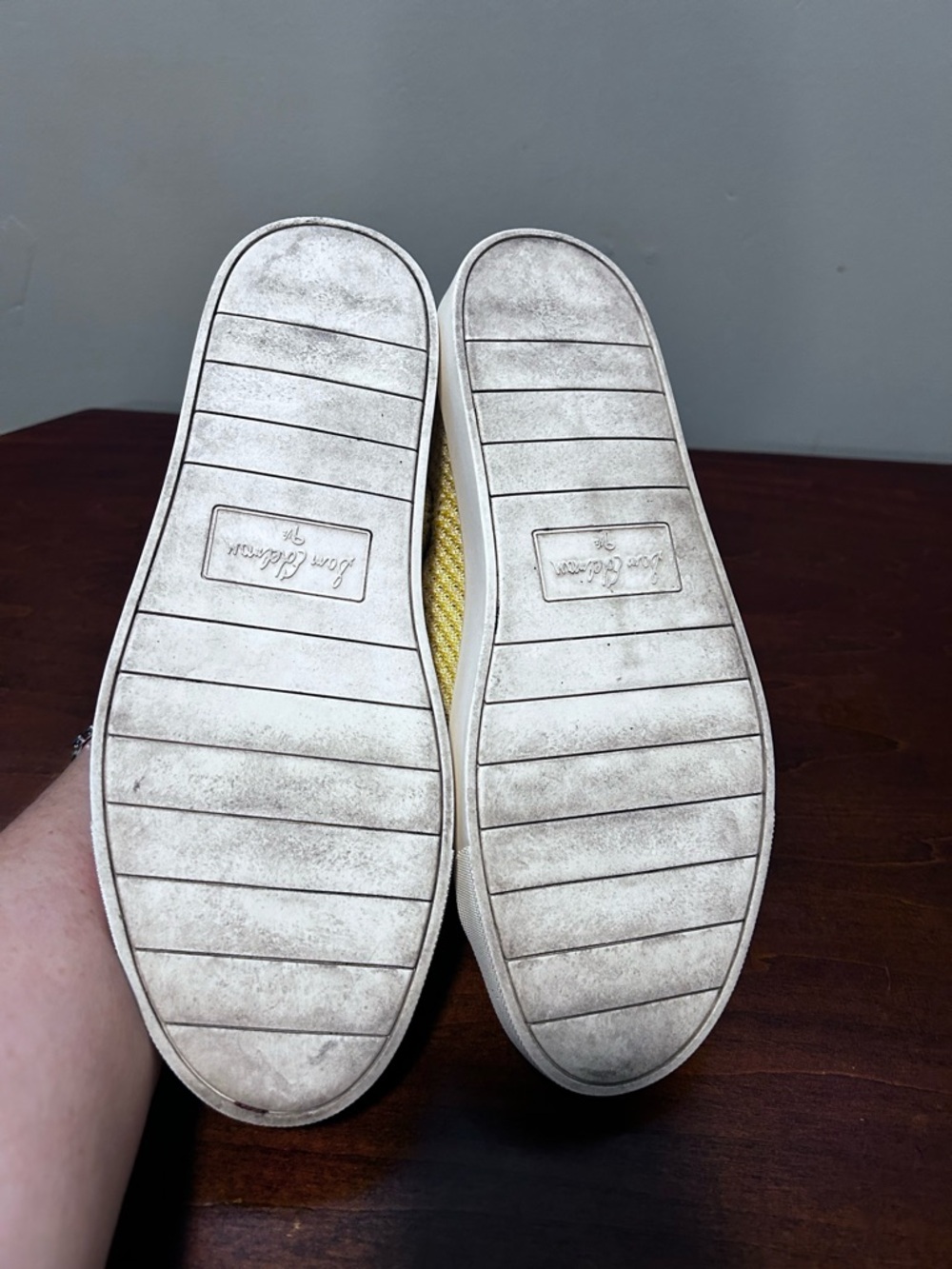 Sam Edelman light yellow Elena fabric sneaker 9.5 - Picture 12 of 14